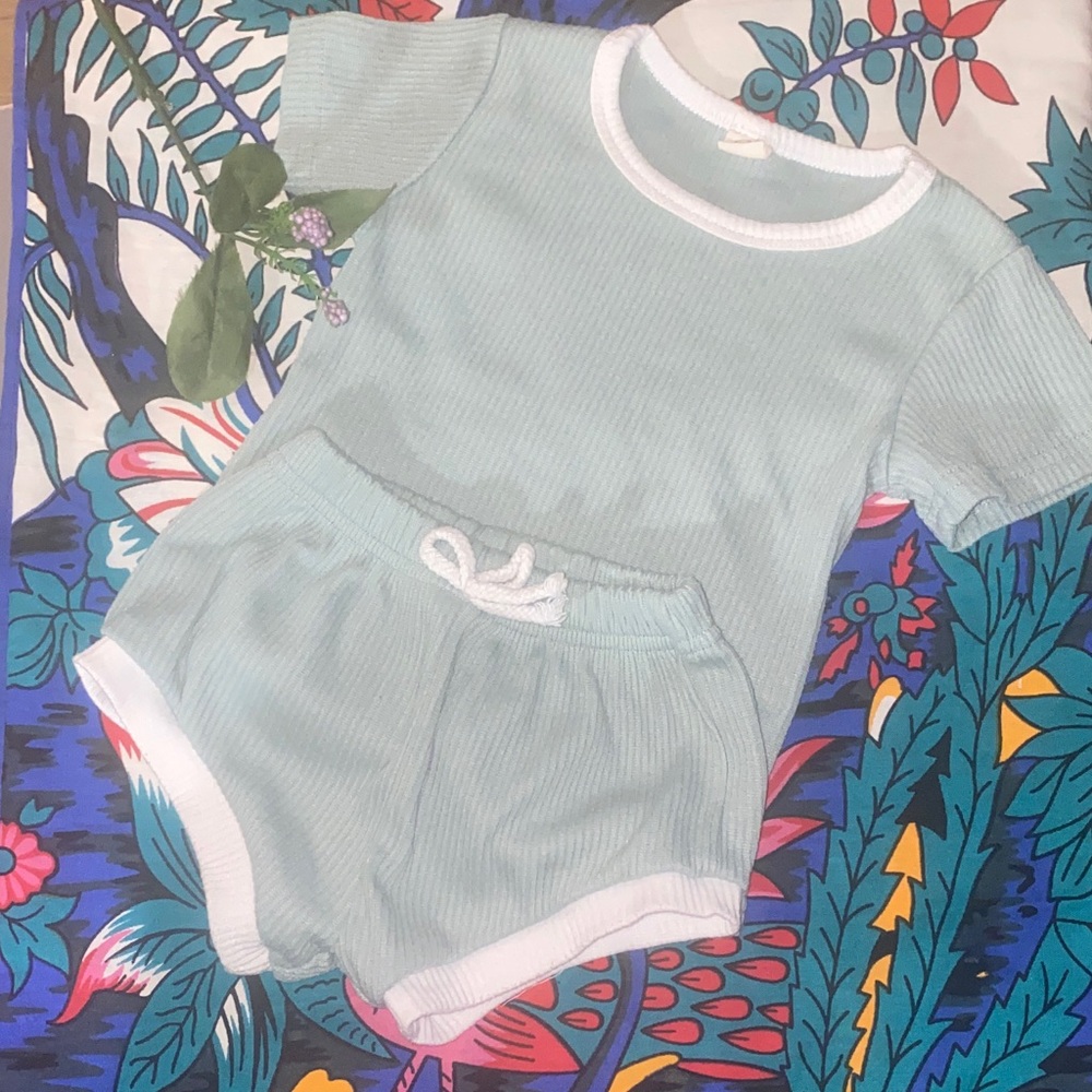 Mint Green Diaper Cover Set for Kids